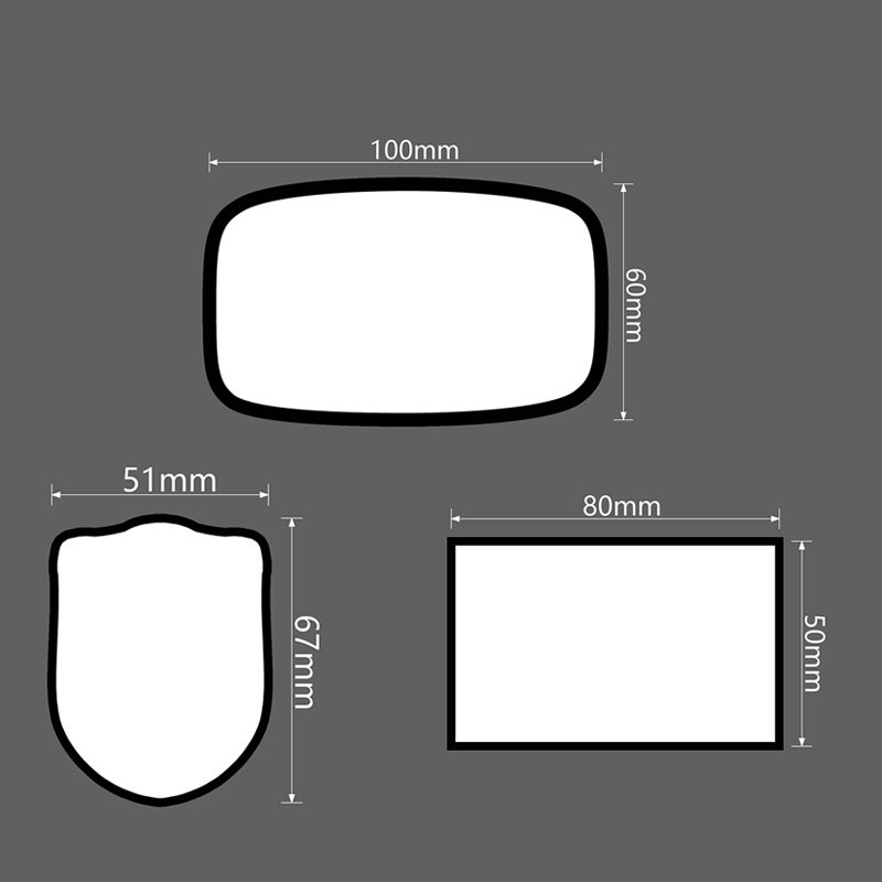 Patchs rectangulaires en similicuir par sublimation 3' x 2' avec adhésif