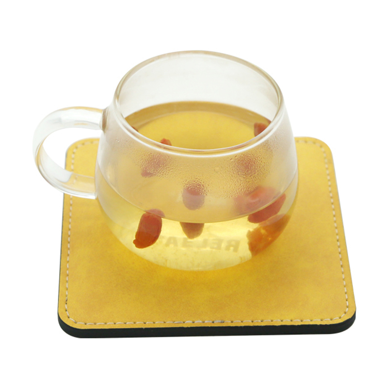 Dessous de verre en cuir PU par sublimation - Carré