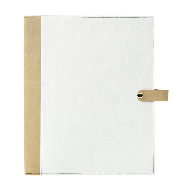 Couverture de livre en similicuir par sublimation avec fermeture à pression