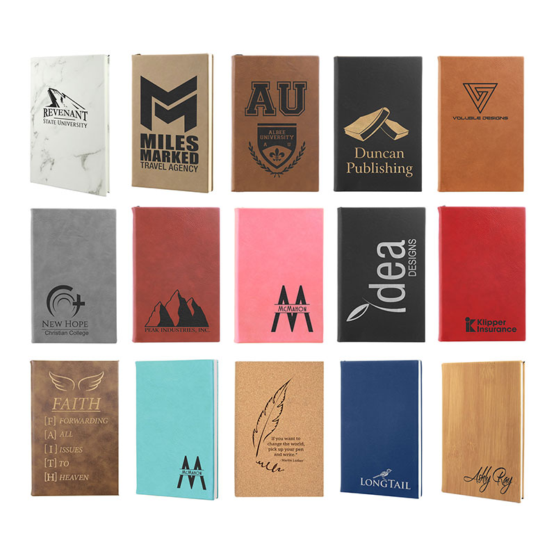 Journaux en similicuir 5 1/4' x 8 1/4'