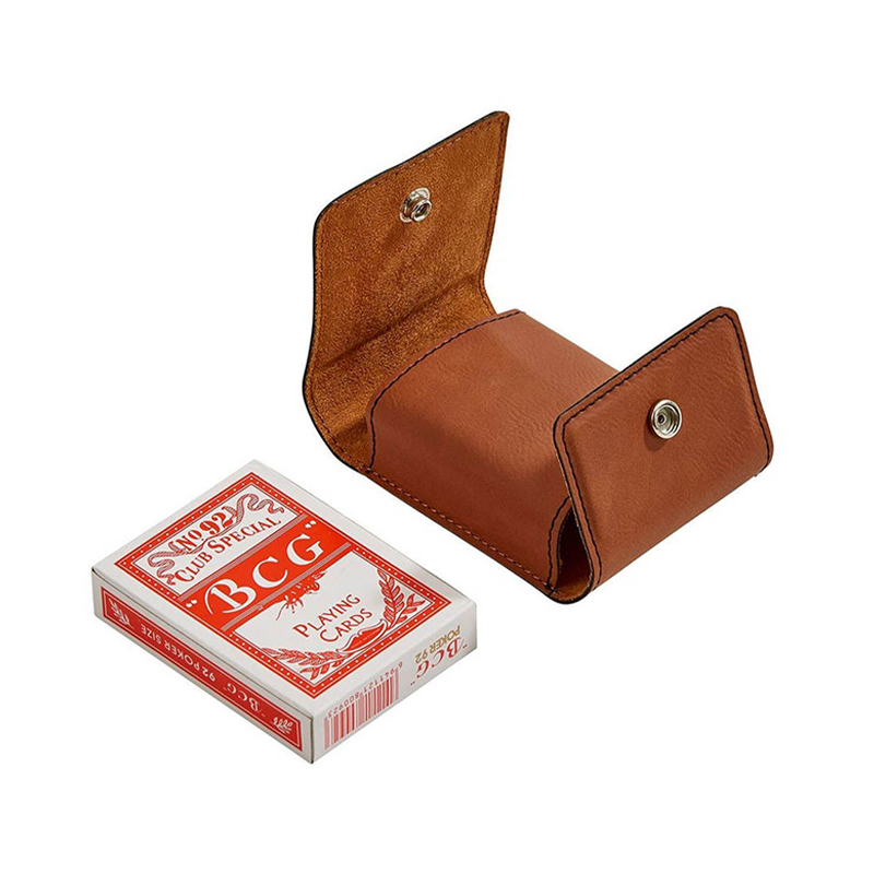 Boîte à cartes à jouer en similicuir laserable