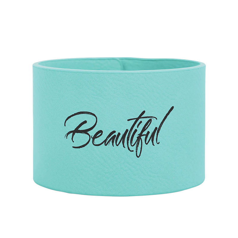 Bracelet manchette en similicuir laserable 9 1/2' x 1'