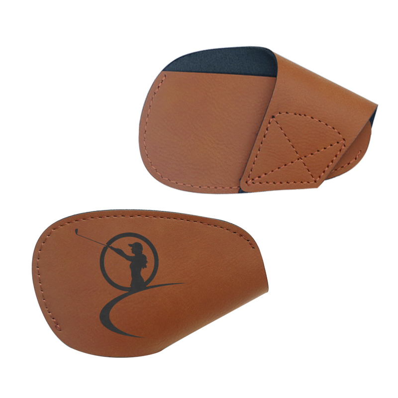 Housse de club de golf en similicuir laserable
