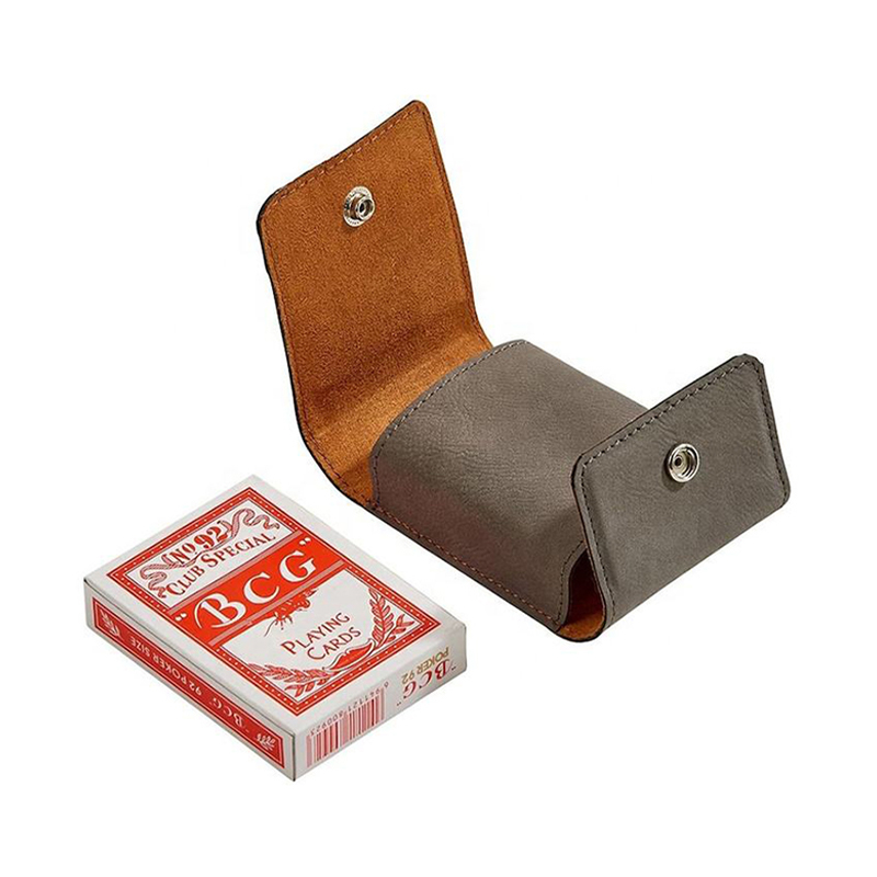 Boîte à cartes à jouer en similicuir laserable