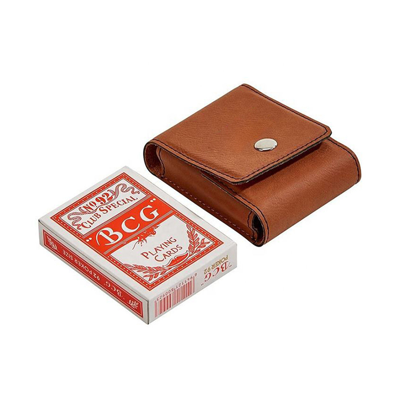 Boîte à cartes à jouer en similicuir laserable