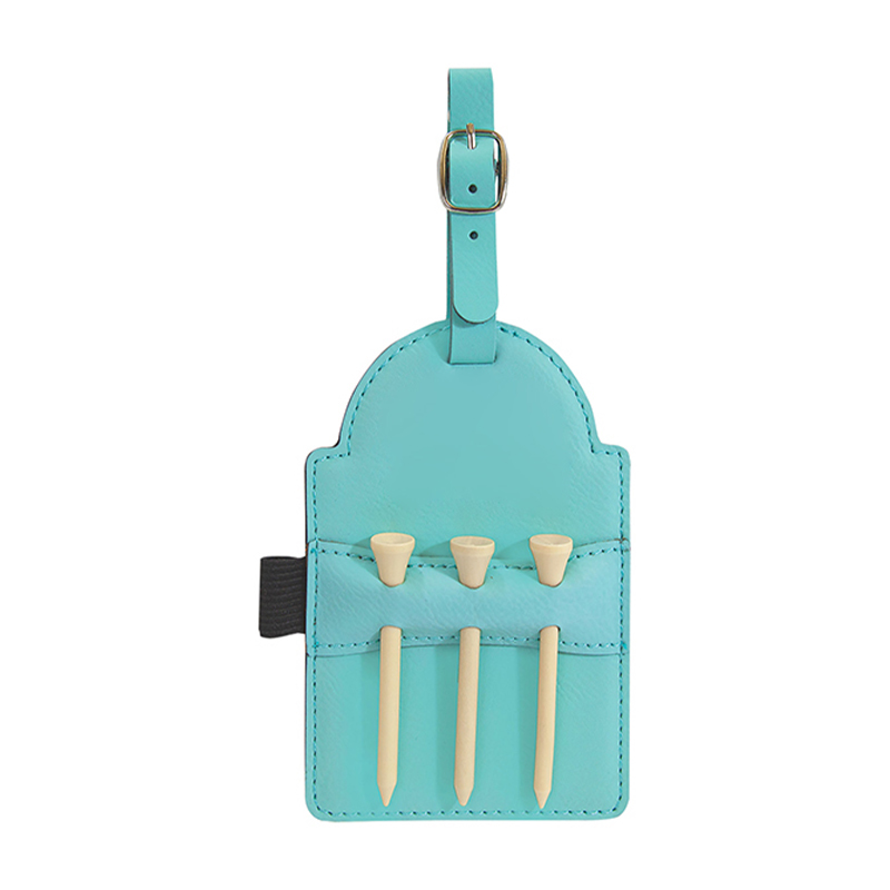 Étiquette de sac de golf en similicuir laser avec tees Étiquette de sac de golf en similicuir laser avec tees