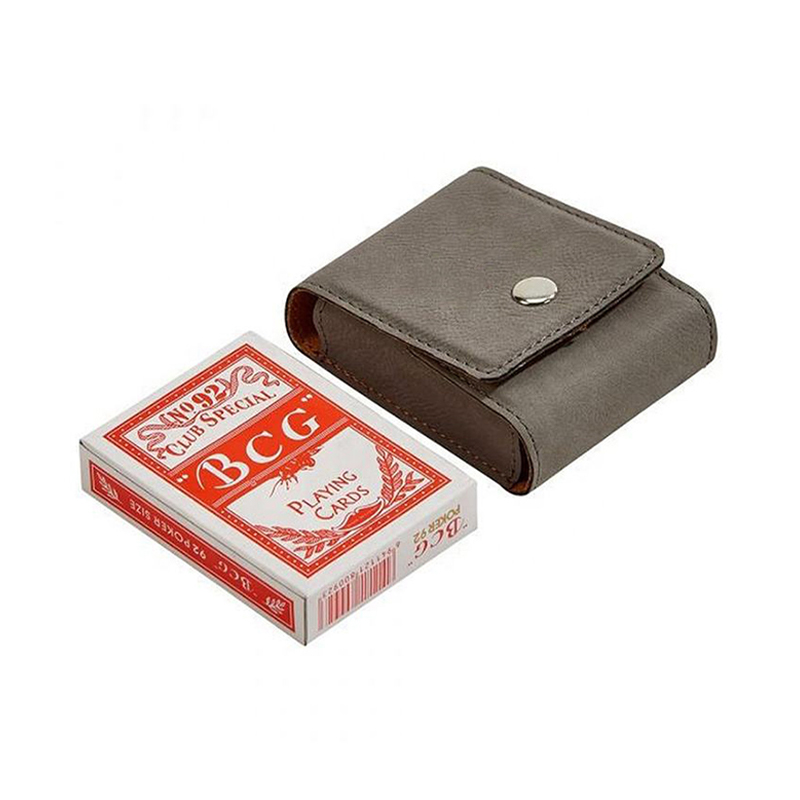 Boîte à cartes à jouer en similicuir laserable