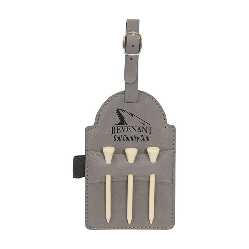 Étiquette de sac de golf en similicuir laser avec tees Étiquette de sac de golf en similicuir laser avec tees