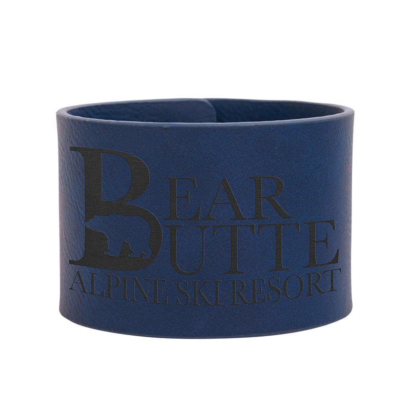 Bracelet manchette en similicuir laser 9 1/2' x 2'