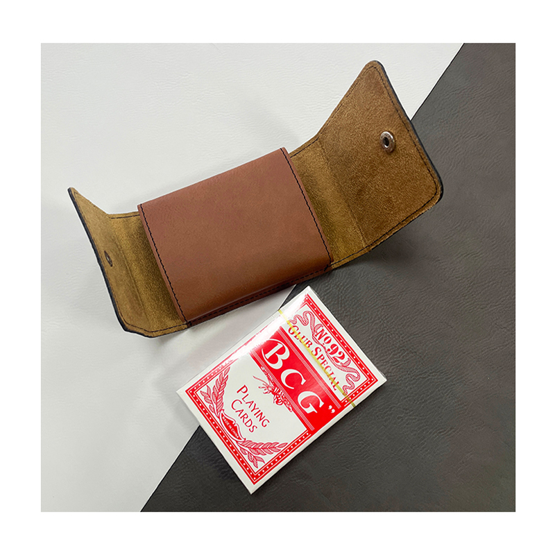 Boîte à cartes à jouer en similicuir laserable