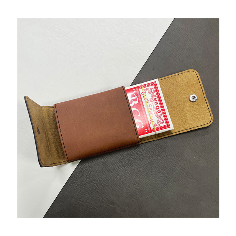 Boîte à cartes à jouer en similicuir laserable