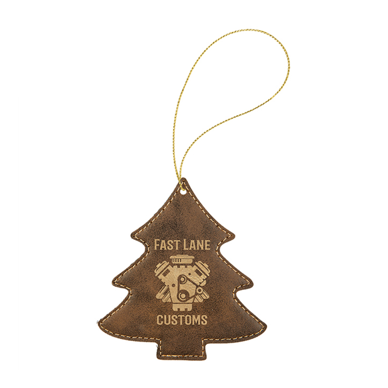 Ornement d'arbre en similicuir laserable Ornement d'arbre en similicuir laserable