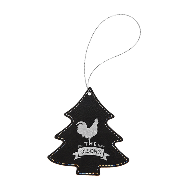 Ornement d'arbre en similicuir laserable Ornement d'arbre en similicuir laserable