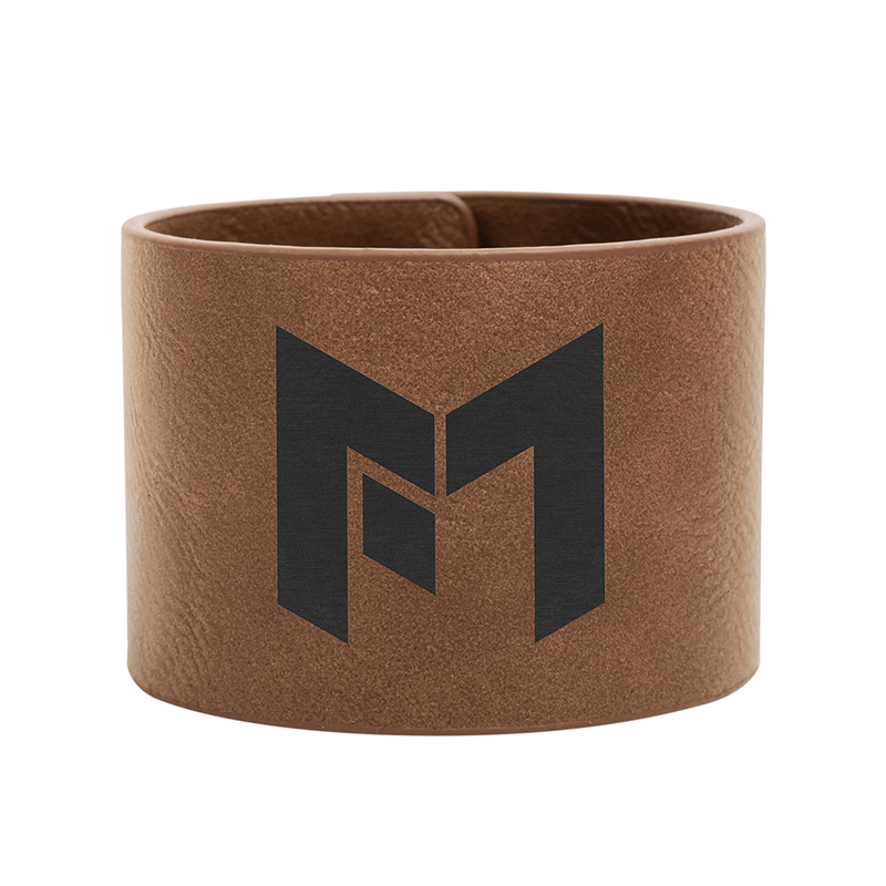 Bracelet manchette en similicuir laserable 9 1/2' x 1'