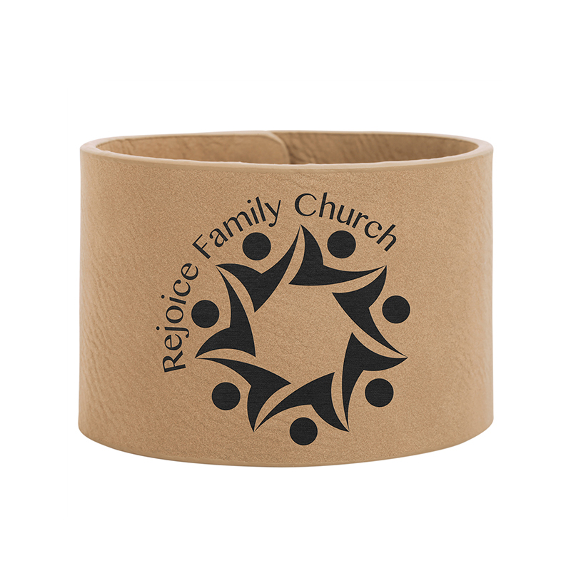 Bracelet manchette en similicuir laserable 8 1/2' x 3/4'