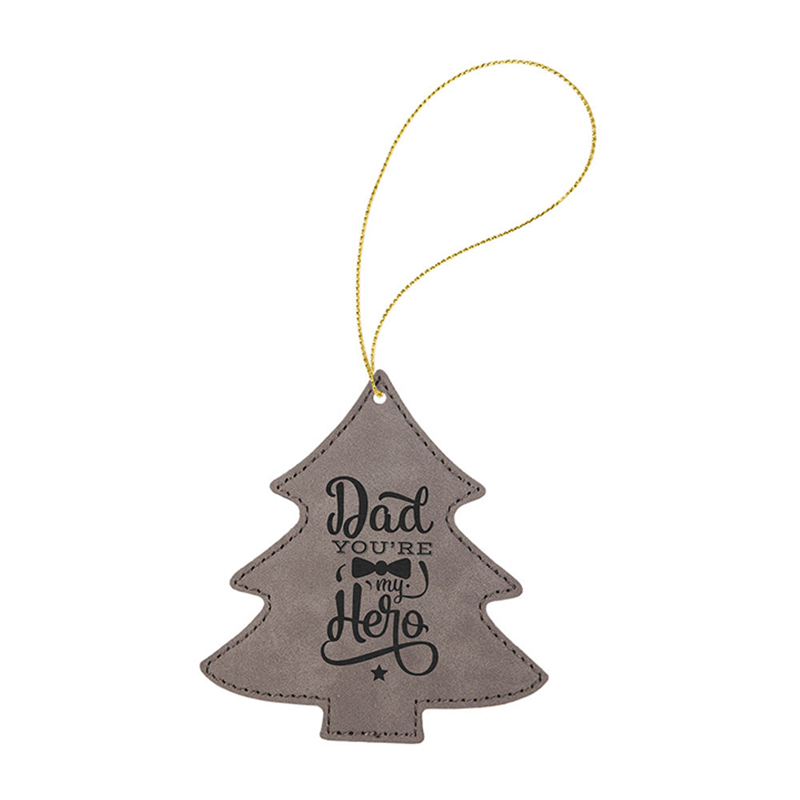 Ornement d'arbre en similicuir laserable Ornement d'arbre en similicuir laserable