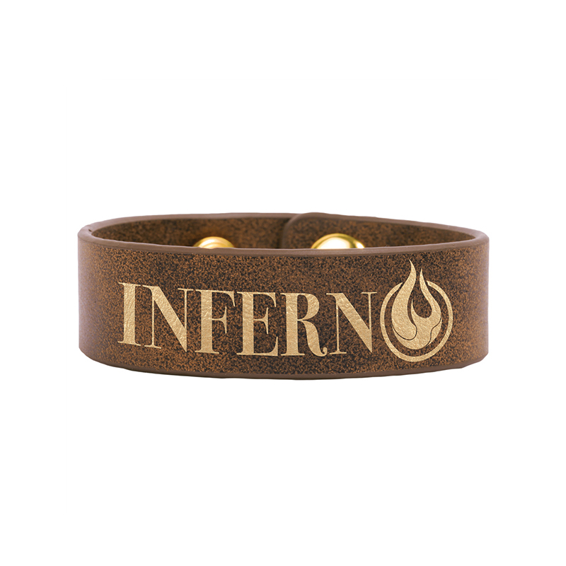 Bracelet manchette en similicuir laserable 8 1/2' x 3/4'