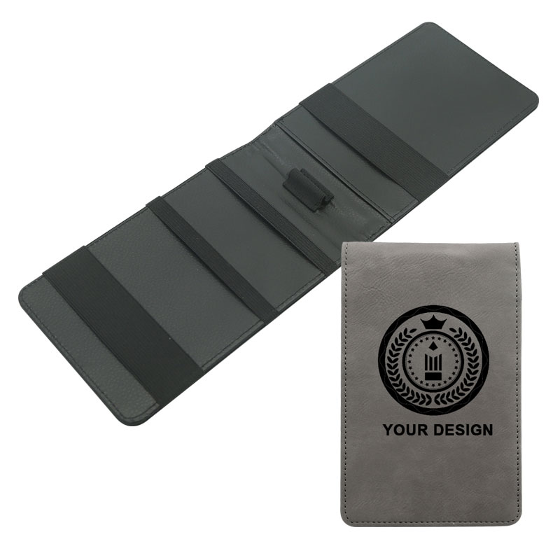 Porte-carte de pointage de golf en similicuir laserable