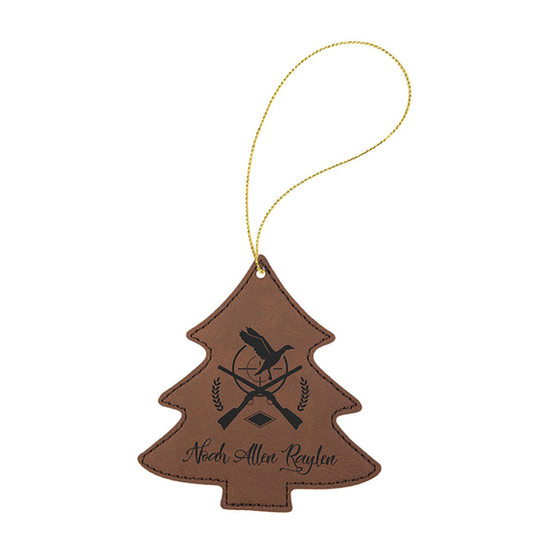 Ornement d'arbre en similicuir laserable Ornement d'arbre en similicuir laserable
