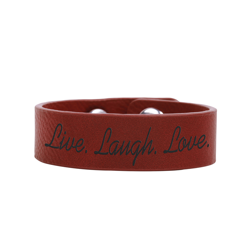 Bracelet manchette en similicuir laserable 9 1/2' x 1'