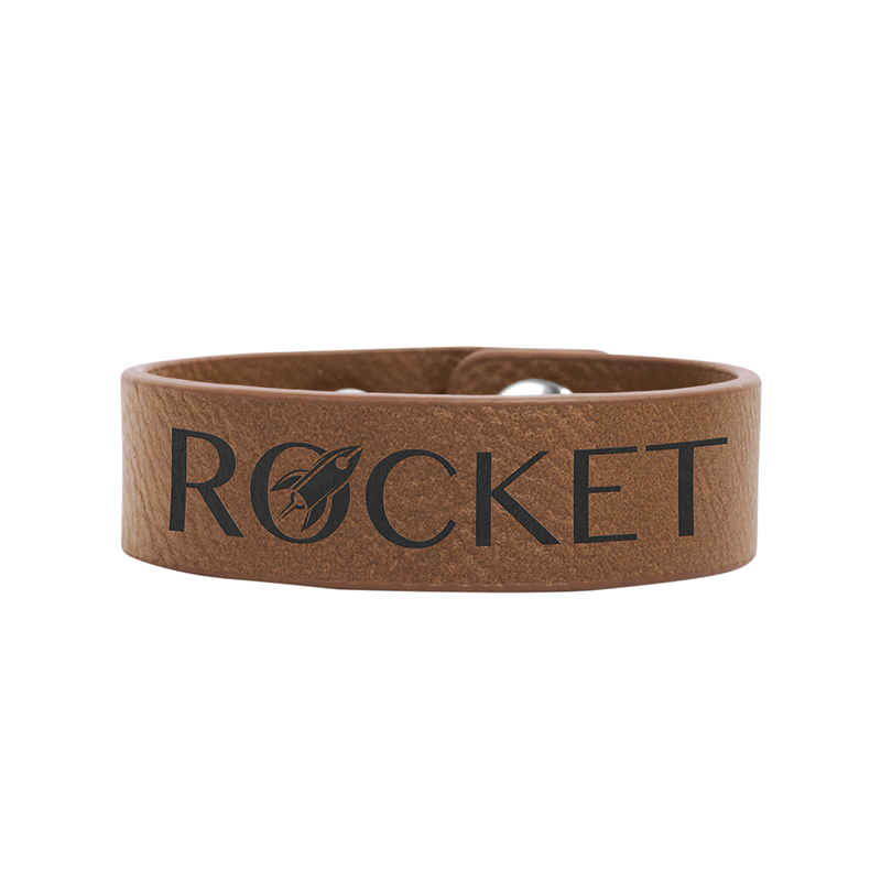 Bracelet manchette en similicuir laserable 9 1/2' x 1'