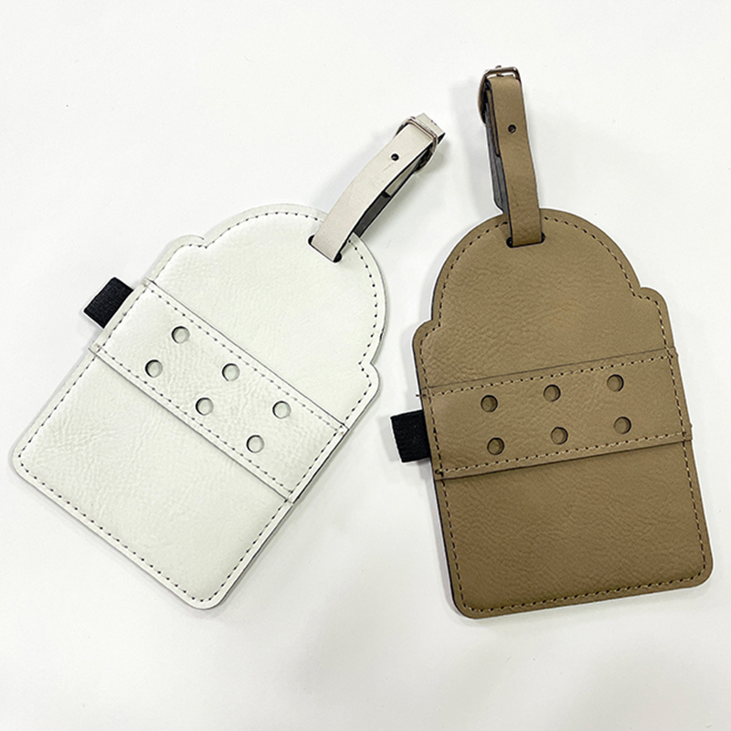 Étiquette de sac de golf en similicuir laser avec tees Étiquette de sac de golf en similicuir laser avec tees