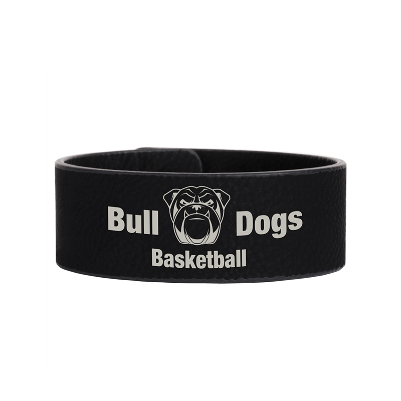 Bracelet manchette en similicuir laserable 9 1/2' x 1'