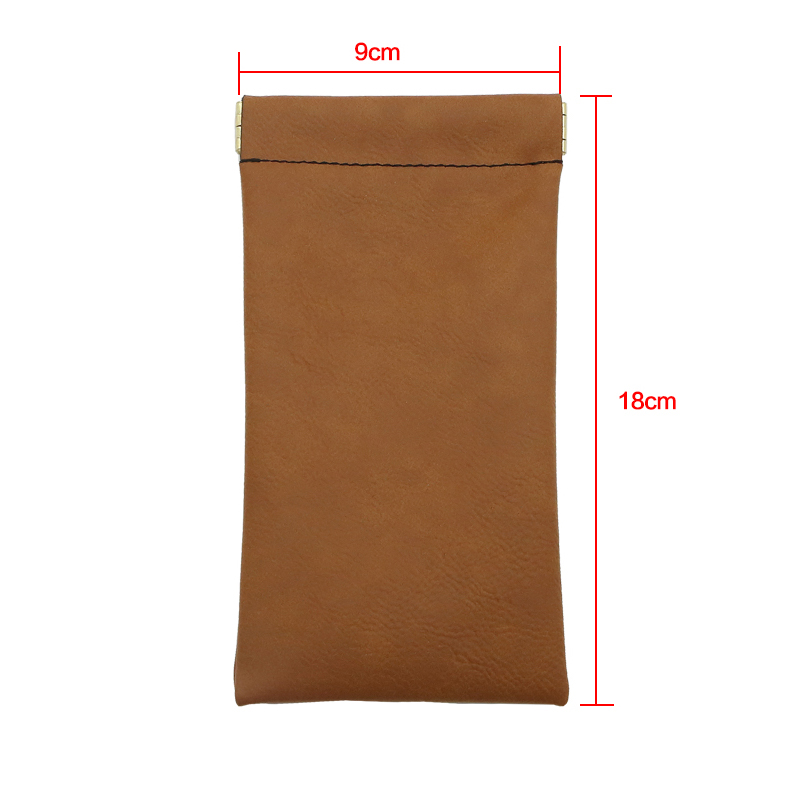 Sac pochette à ressort en similicuir laserable