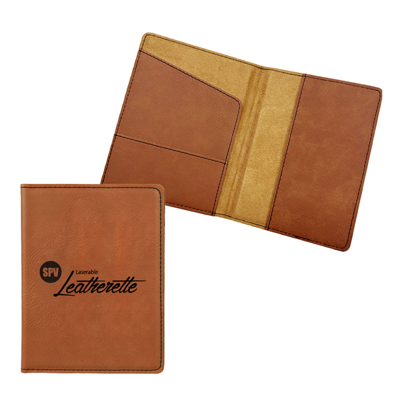Porte-passeport en similicuir laserisable