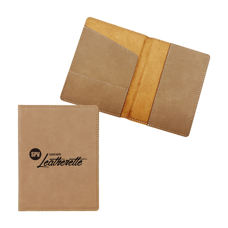 Porte-passeport en similicuir laserisable