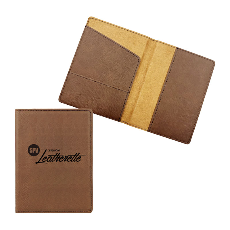Porte-passeport en similicuir laserisable