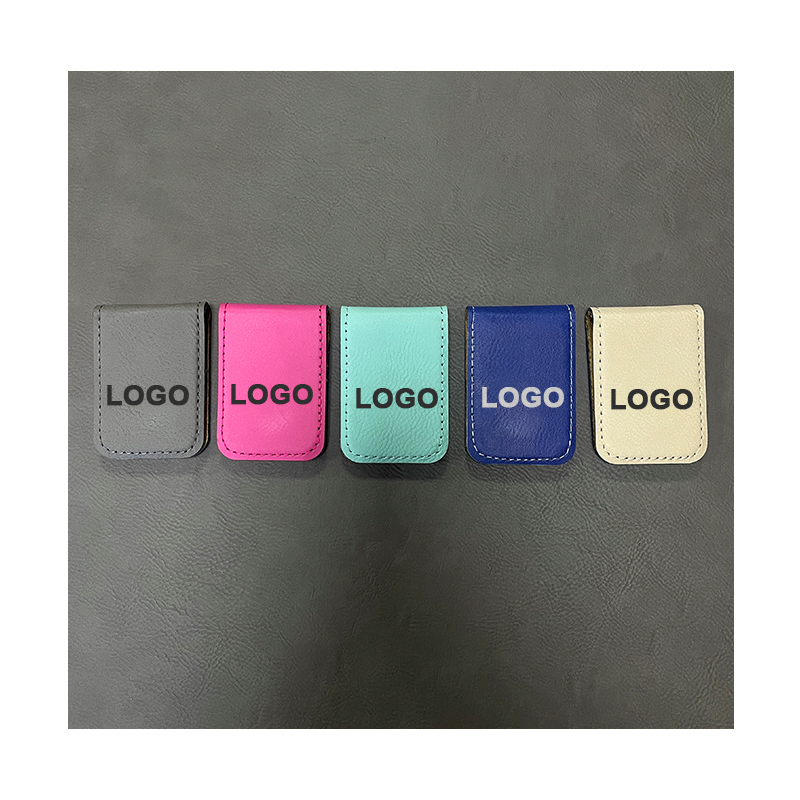 Pince à billets en similicuir laserable