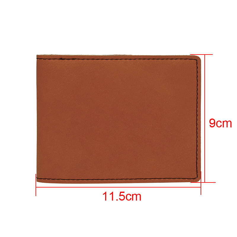 Portefeuille à deux volets en similicuir laserable