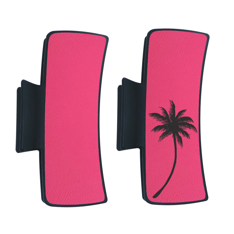 Pince à cheveux en similicuir laserable Pince à cheveux en similicuir laserable