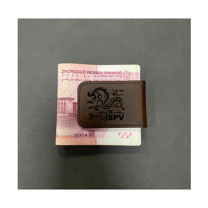 Pince à billets en similicuir laserable
