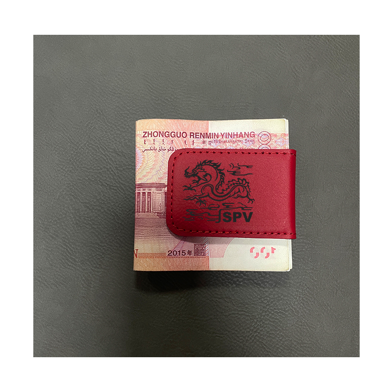 Pince à billets en similicuir laserable