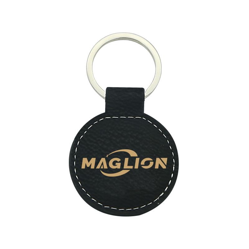 Porte-clés rond en similicuir laserable Porte-clés rond en similicuir laserable