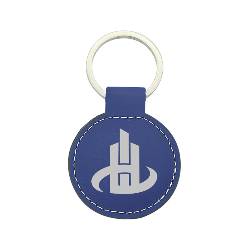 Porte-clés rond en similicuir laserable Porte-clés rond en similicuir laserable