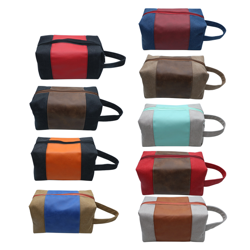 Trousse de toilette en similicuir laserable