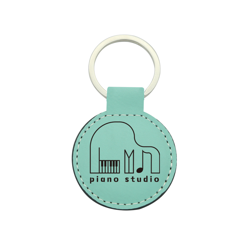 Porte-clés rond en similicuir laserable Porte-clés rond en similicuir laserable
