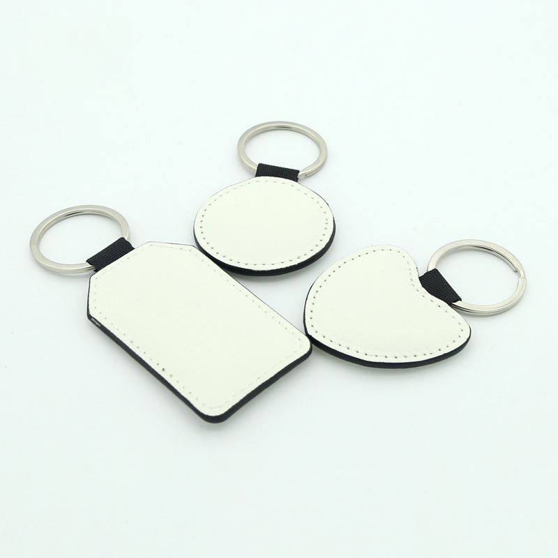Porte-clés coeur en cuir PU par sublimation - Impression double face