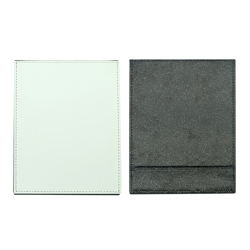 Miroir de maquillage en similicuir à sublimation