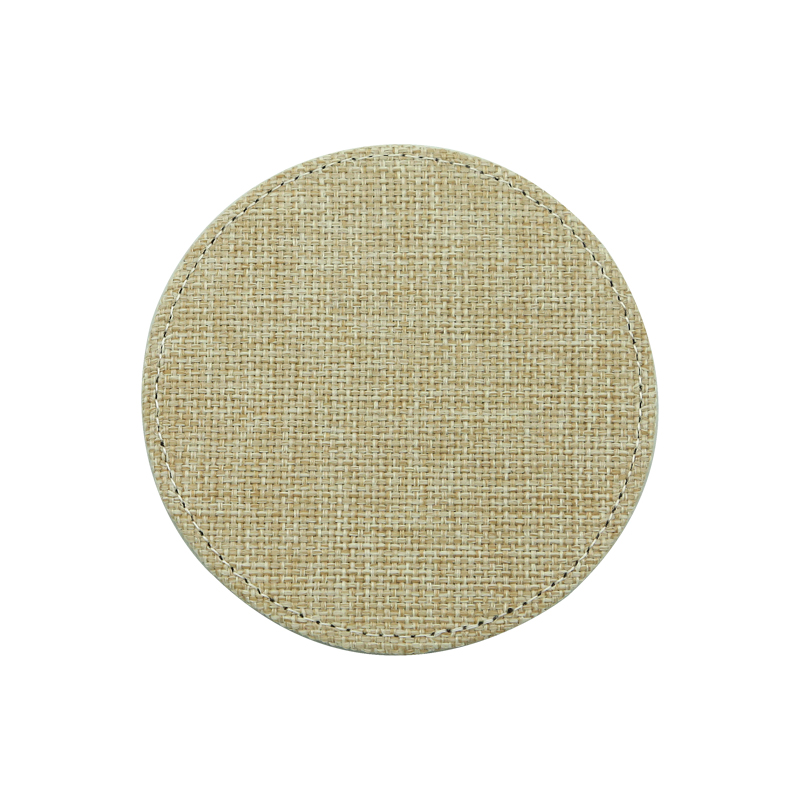 Dessous de verre rond en jute pour sublimation Dessous de verre rond en jute pour sublimation