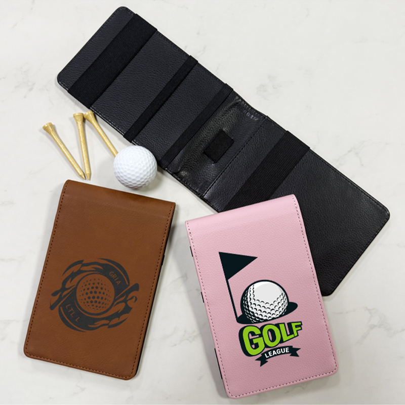 Support de carte de pointage de golf en similicuir par sublimation