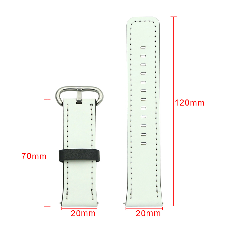 Bracelets de montre Samsung/Huawei en cuir PU par sublimation 20 mm