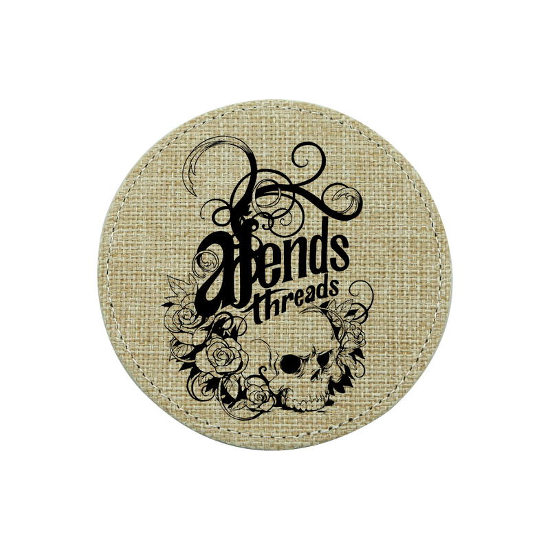 Dessous de verre rond en jute pour sublimation Dessous de verre rond en jute pour sublimation