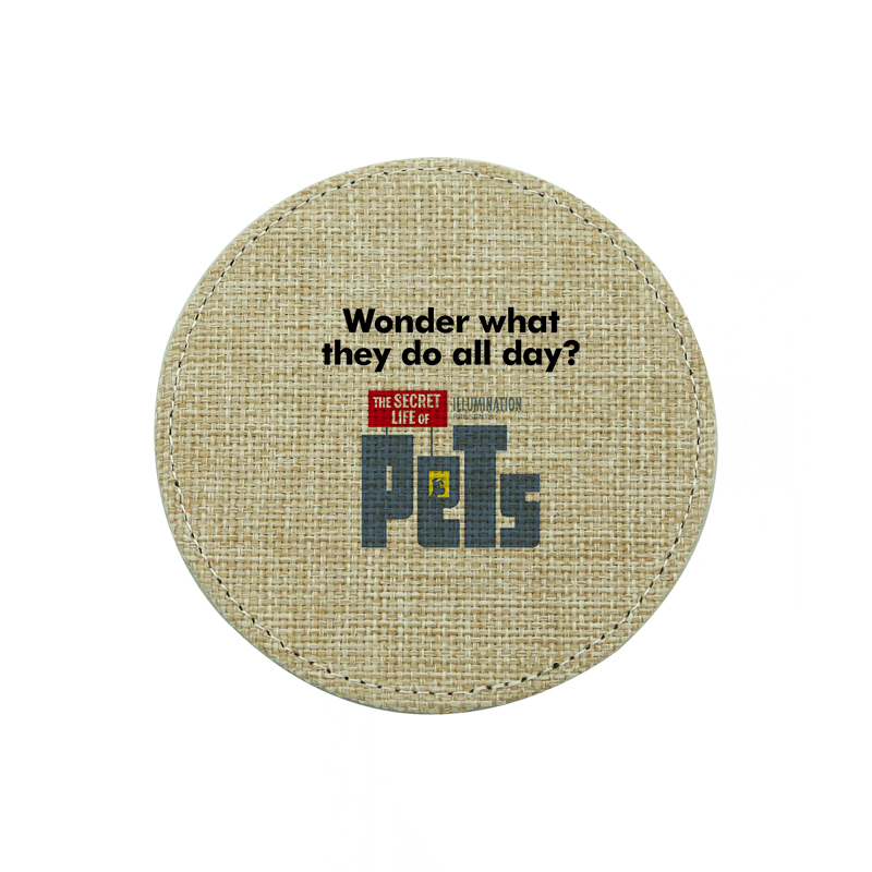 Dessous de verre rond en jute pour sublimation Dessous de verre rond en jute pour sublimation