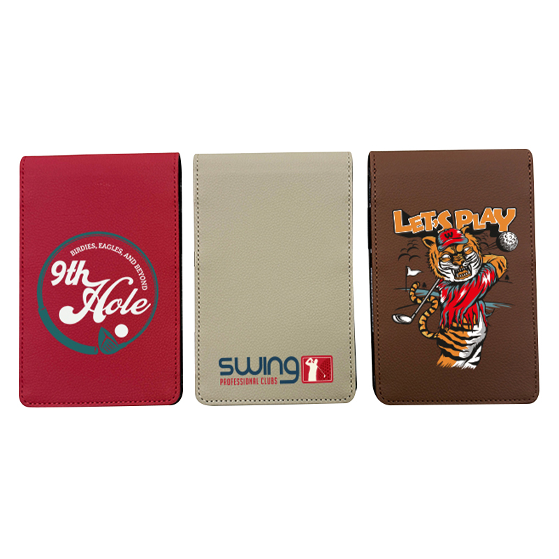 Support de carte de pointage de golf en similicuir par sublimation