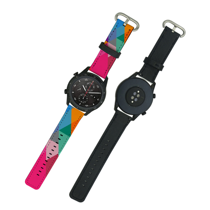 Bracelets de montre Samsung/Huawei en cuir PU par sublimation 20 mm