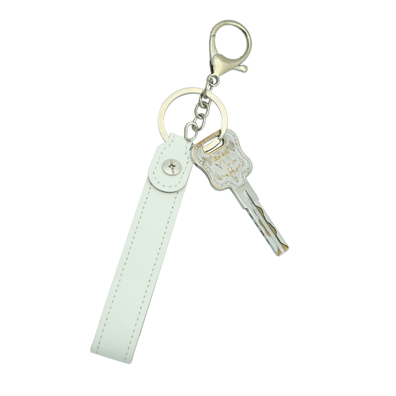 Porte-clés de lanière en similicuir par sublimation